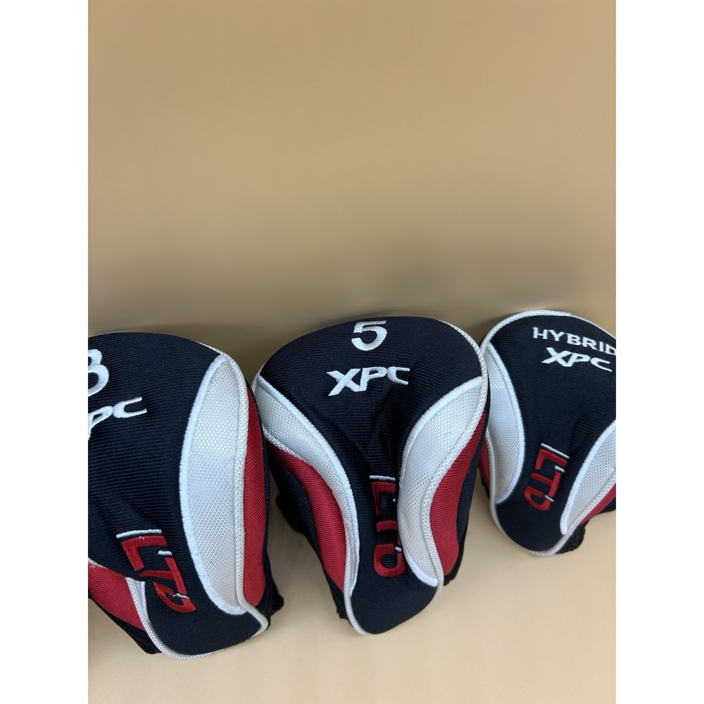 LTD XPC Golf Club HeadCovers Lot Of 4 Driver Fairway Wood Hybrid 1 3 5 Black Red - Picture 4 of 5